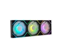 NOX XTREME PRODUCTS HUMMER PRO LINK - Kit 3 Ventiladores ARGB Magnéticos 120 mm con PWM, Conexión sin Cables, Iluminación Espejo Infinito, Silenciosos y Alta Refrigeración para PC Gaming, Color Negro