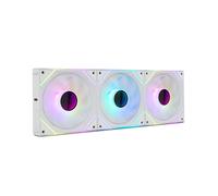 NOX XTREME PRODUCTS HUMMER PRO LINK - Kit 3 Ventiladores ARGB Magnéticos 120 mm con PWM, Conexión sin Cables, Iluminación Espejo Infinito, Silenciosos y Alta Refrigeración para PC Gaming, Color Blanco