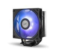 NOX XTREME PRODUCTS HUMMER R-400 ARGB Black - Disipador CPU por Aire, Ventilador 120mm PWM, Iluminación ARGB, TDP 235W, 4 Heatpipes, Compatible Intel/AMD, Silencioso y Eficiente, Negro