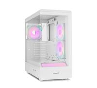 NOX Xtreme Products Hummer Signal - Semitorre ATX | M-ATX, ARGB Frameless Cristales Templados, Soporte GPU de 420 mm, Filtro Magnético Antipolvo, Capacidad 9 Ventiladores, 3x120mm incluidos, Blanco