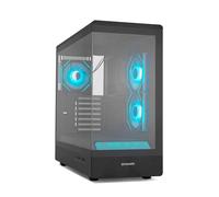 Nox Xtreme Carcasa semitorre Hummer Signal NXHUMMERSIGNALBK ARGB Cristal templado Negra