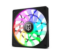 NOX XTREME PRODUCTS HUMMER SLIM FAN - Ventilador para caja PC 120 mm, LED ARGB, 13 aspas translúcidas, diseño silencioso super slim, rodamientos hidráulicos, esquinas con soporte de goma, color negro