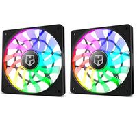 NOX XTREME PRODUCTS HUMMER SLIM FAN - Ventilador para caja PC 120 mm, LED ARGB, 13 aspas translúcidas, diseño silencioso super slim, rodamientos hidráulicos, esquinas con soporte de goma, color negro