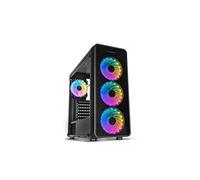 Nox Hummer TGM -NXHUMMERTGM- Caja ARGB ATX - Micro ATX-ITX, 4 Ventiladores ARGB 120mm preinstalados, Cristal Templado, Espacio para hasta 6 Ventiladores, USB 3.0, Color Negro