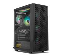 NOX Xtreme Products Infinity Beta - Semitorre M-ATX ITX, Ventana Lateral Cristal Templado, Frontal Mesh, Espacio para 8 Ventiladores, Compatible con gráficas de hasta 300mm, USB 3.0, Color Negro