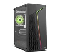 NOX Xtreme Products Infinity Zeta - Minitorre M-ATXITX ARGB Rainbow dinámica, Panel Lateral Cristal Templado, Espacio para 6 Ventiladores, Compatible con gráficas hasta 310mm, USB 3.0, Color Negro