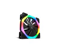 NOX XTREME PRODUCTS NXHUMMERDFAN- Ventilador PC 120 mm, doble anillo LED RGB Rainbow, ultra silencioso con pads goma antivibración, gran flujo de aire, 6 pines, color negro