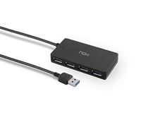 Nox Xtreme Products USB HUB ONE -NXLITEHUBONE- 4 Puertos USB 3.0, Compatible con Windows y Mac, Negro