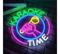 NOXET Karaoke time neón logotipo música neón logotipo letras neón logotipo rosa neón Bar logotipo música neón logotipo estudio dormitorio fiesta club cantando karaoke time fluorescente logotipo