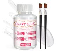 NoxGule Pegamento para Puzzles, Cola Blanca Manualidades, Cola Blanca, Pegamento Puzzle, Impermeable, Adecuado para Decorar y Embellecer Diseños Servilletas Arcilla, Madera, Cerámica y Cartón, 100 ml