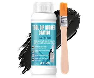 NoxGule Recubrimiento de Caucho, Caucho Liquido, Pintura de Caucho Impermeabilizante, Revestimiento Protector Flexible y Extraíble para Alicates y Herramientas de Joyería, Negro, 150g