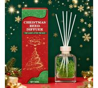 NoxGule Rituals - Perfume para interior, difusor de baonnets, difusor de perfume para casa, con 5 palillos, aroma natural, duradero durante 120 días, decoración de Navidad, 100 ml - Grün