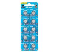Noxtic Pilas Botón Alcalina AG13 LR44 - Pack de 10 Unidades Alta Eficiencia