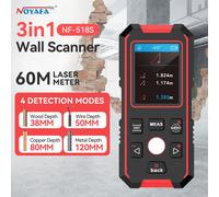 Noyafa-Detector de Metales de NF-518S, escáner de pared de estacas subterráneas, buscador de madera de CA, rastreador de cables, rango láser de nivel Digital NF-518S