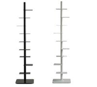 NOYGRNH Estantería metálica de 9 niveles, estilo moderno, ideal for espacios reducidos, giratoria, 9 estantes, blanca(White)