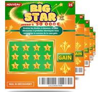 NOZHAM® 5 tarjetas de rascar anuncio de embarazo - bebé llegada - Anuncio de bebé - Anuncio de nacimiento original - Ticket BIG STAR Anuncio Embarazo abuelos - abuelo - abuela - tía - Tonton - Papá