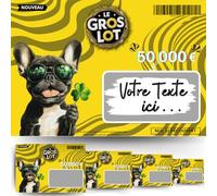 Nozham - Lote de 5 tarjetas para raspar personalizable, diseño de sorbos y billetes para raspar para broma broma de broma - Falso billete de rascar personalizado - Tarjeta de felicitación mensaje