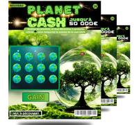 NOZHAM X3 - Boletos falsos para rascar ganadores Planet Cash - Gag con ganancia FITIVA 10.000€ - Broma - Relleno entre amigos - Cumpleaños, Noche, Navidad, EVG/EVF