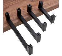 NOZLIHMH Manija de gabinete negro, herrajes for muebles cuadrados, perillas de puerta de cocina de acero inoxidable, tiradores de cajón de armario(76mm)