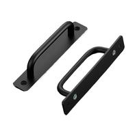 NOZLIHMH Manijas de puerta negras, tiradores de puertas de cocina de aleación de aluminio, balcón, dormitorio, muebles blancos plateados, herrajes for puertas(Black/Gold,1PC 160MM)