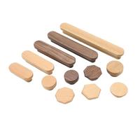 NOZLIHMH Puerta de gabinete de nogal, barra en T, perillas de madera, tiradores de armario, cajón, armario de cocina, tocador, manijas de muebles de madera(Oak-C128)