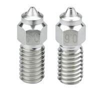Nozzles bimetal 0,4 mm 0,6 mm Hardened Steel Plated Copper High Temperature Compatible with ELEGOO Neptune 4/4 Pro 3D Printer Print PEEK or Carbon Fiber Filament (1x0.4+1x0.6)