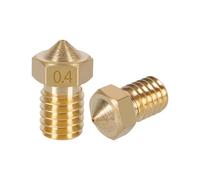 Nozzles kit, 10 Uds V5 V6, Compatible con boquilla E3D 0,2, 3, 4, 5, 6, 8, 1,0mm, pieza de impresora 3D, rosca M6, todo Metal for filamento de 75mm y 3mm,for replace(10pcs Mix Size)