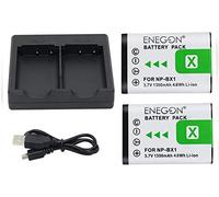 NP-BX1 ENEGON Batería de Repuesto (Paquete de 2) y Cargador rápido rápido para Sony NP-BX1, NP-BX1 / M8 y Sony Cyber-Shot DSC-RX100, DSC-RX100 II, DSC-RX100M II, DSC-RX100 III, DSC-RX100V/ IV ...