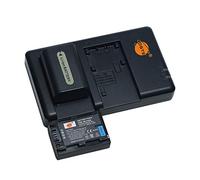 NP-FH50 - Batería Recargable y Cargador Dual Compatible con cámaras Digitales Sony DSC-HX1, DSC-HX100V, DSC-HX200V, HDR-TG5V, HDR-TG1E, HDR-TG3, HDR-TG5, HDR-TG7, etc.