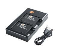 NP-FT1 (2 Unidades) Batería Recargable de Repuesto y Cargador Dual Compatible con CyberShot DSC-M1 DSC-M2 DSC-T5 DSC-T9 DSC-T10 DSC-T11 DSC-T33 DSC-L1, etc