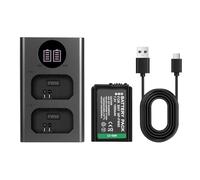 NP-FW50 - Batería recargable de león de 1500 mAh con cargador USB rápido de doble ranura, compatible con Sony Alpha A7 III II A7R A6400 A6000 RX10 IV A3000 NEX-7 NEX-6 NEX-5N/5R/5/F3/3N/C3/3 DSC-RX10