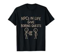 NPC en la vida dan misiones aburridas Retro Gamer Gráfico Camiseta