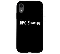 NPC Energy Meme Humor AI Brain Dead Gamer Retro tee Classic! Carcasa para iPhone XR