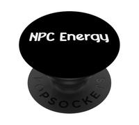 NPC Energy Meme Humor AI Brain Dead Gamer Retro tee Classic! PopSockets PopGrip Adhesivo