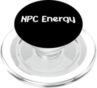 NPC Energy Meme Humor AI Brain Dead Gamer Retro tee Classic! PopSockets PopGrip para MagSafe