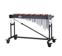 NPdrums Xilófono de Estudio 3 Octavas con Teclas de Palo Rosa, Tubos Resonadores y Soporte con Ruedas, Marco Negro