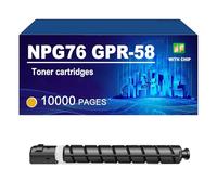 NPG76 GPR-58 C-EXV55 Cartucho De Tóner Compatible para Canon C356i II C356P II C256i II C356iF IIl C256i IIl C356P II, 15000/ 1000 Páginas,Yellow-1 Pack