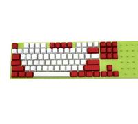 NPKC - Tapas para Teclado mecánico MX, Impresas en Blanco, Rojo, Mixto, Impresas en Blanco, Gruesas, PBT 104 87 61 Rojo Rosso 87 Blank