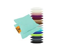 npluseins 1179.1539 - Juego de 2 fundas de almohada (algodón jersey, 40 x 60 cm), color verde