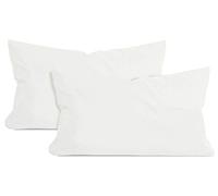 npluseins 2 Unidades algodón Almohada - Jersey - Muchos Colores 1331.1812, Blanco, ca. 40 x 60 cm