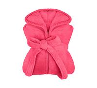 npluseins Albornoz extra suave con capucha de tejido polar - en colores modernos y varias tallas - Unisex, largo hasta la pantorrilla, Rose Bonbon, M