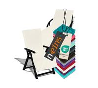 npluseins Cojín para muebles de jardín - Funda protectora con capucha - flojel 1521.2199, tumbona de jardín aprox. 70 x 200 cm, color blanco