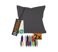 npluseins Funda cojin 30x50, 317.361, Fundas Cojines Sofa, Decoración hogar con un diseño Sencillo - Antracita