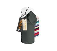 npluseins Funda de almohada para cervicales en 17 colores, 100% algodón Mako, talla única, aprox. 40 x 15 cm, funda de titanio