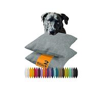 npluseins Funda de cojín con diseño estructurado, aspecto acolchado, 1 paquete (2 unidades), 30 x 50 cm, color gris