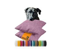 npluseins Funda de cojín con diseño estructurado, aspecto acolchado, 1 paquete (2 unidades), 30 x 50 cm, color rosa