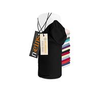 npluseins Funda para almohada cervical en 17 colores, 100% algodón Mako, talla única, aprox. 40 x 15 cm, funda en color negro