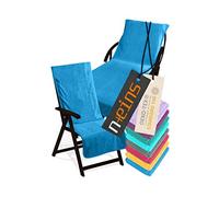 npluseins Funda protectora para tumbona de jardín o silla de jardín, rizo 1593.2317, silla 60 x 130 cm, color azul