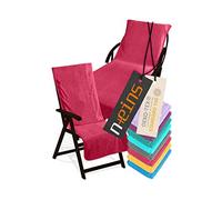 npluseins Funda protectora para tumbona de jardín o silla de jardín, rizo 1593.2317, tumbona 70 x 200 cm, color burdeos