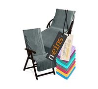 npluseins Funda protectora para tumbona de jardín o silla de jardín, rizo 1593.2317, tumbona 70 x 200 cm, color gris